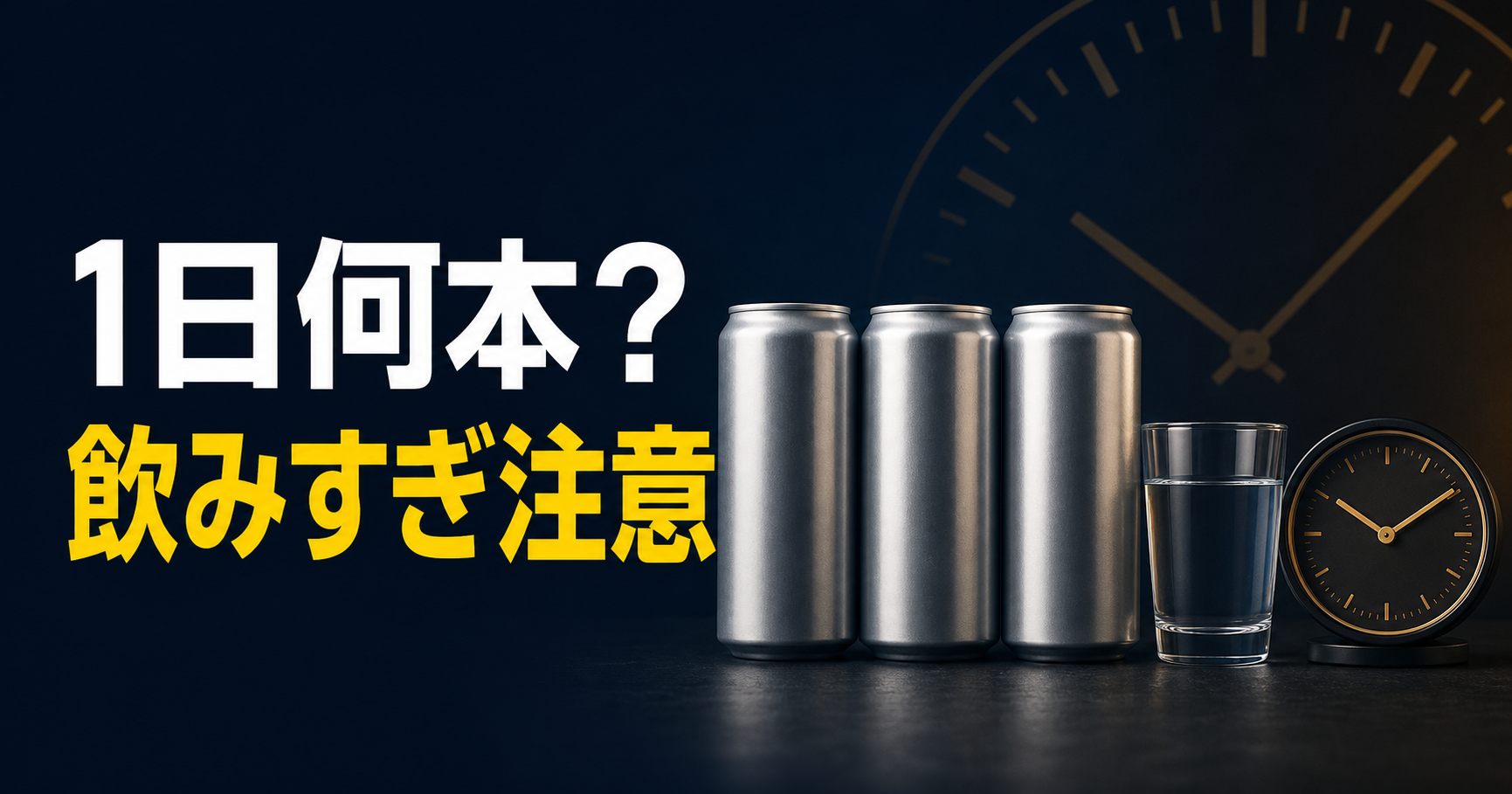 エナジードリンクを1日何本飲むか考えるための注意喚起